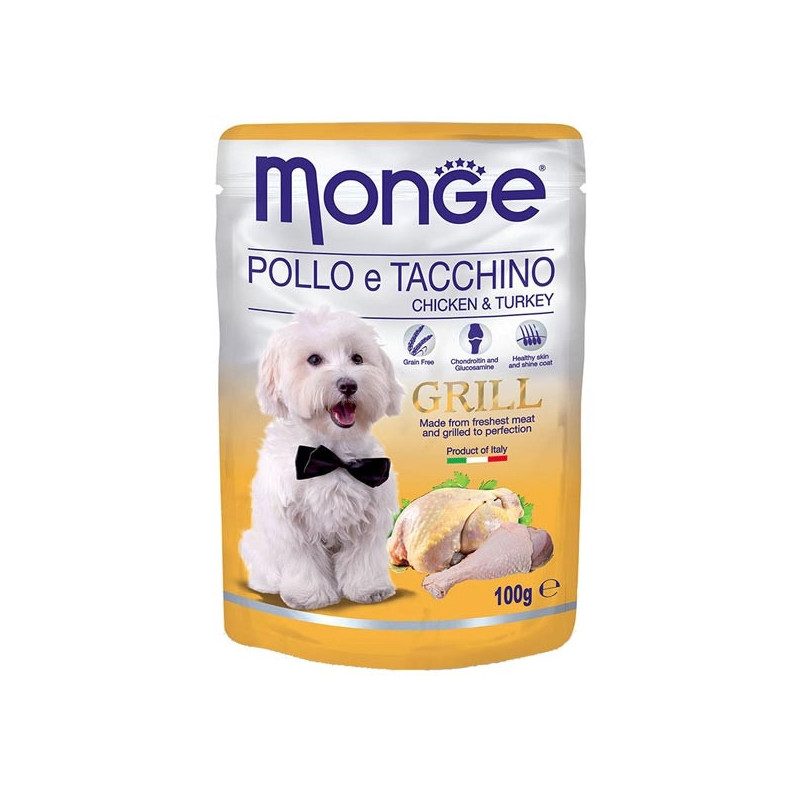 MONGE Grill Bocconcini con Pollo e Tacchino 100 gr.