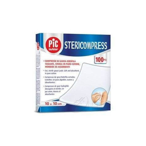 Pic Stericompress Compresse di Garza Idrofila Misura Piccola 25 garze 10x10 - 