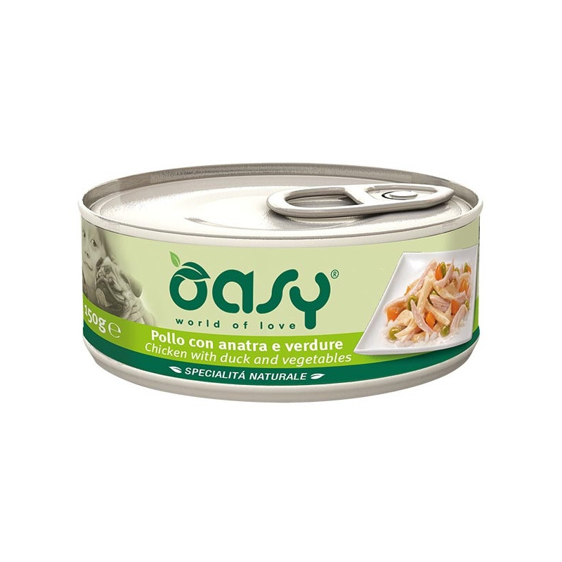 OASY Specialità Naturale al Pollo con Anatra e Verdure 150 gr.