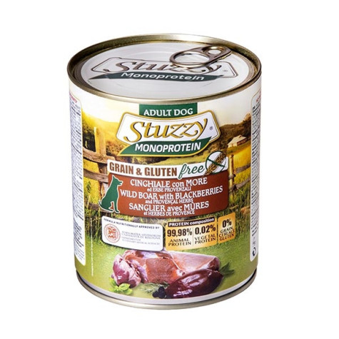 STUZZY DOG Monoprotein Wildschwein mit Brombeeren und provenzalischen Kräutern 400 gr.