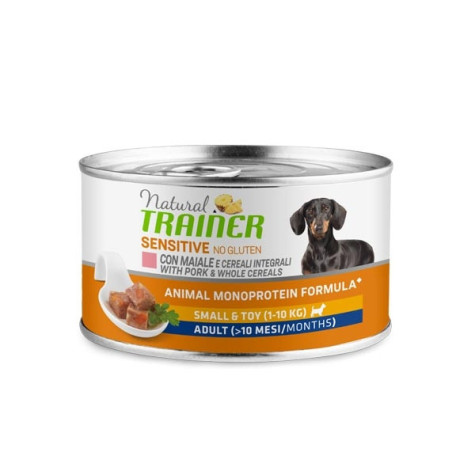TRAINER Natural Sensitive No Gluten Small & Toy Adult mit Schweinefleisch und Vollkorn 150 gr.