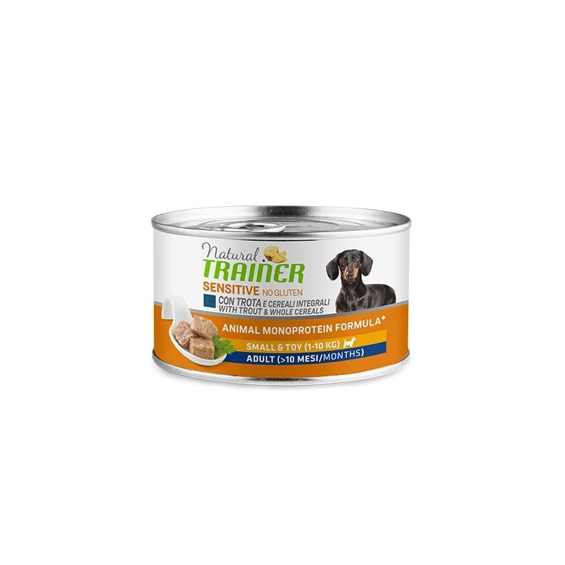 TRAINER Natural Sensitive No Gluten Small & Toy Adult with Trout and Whole Grains 150 gr.