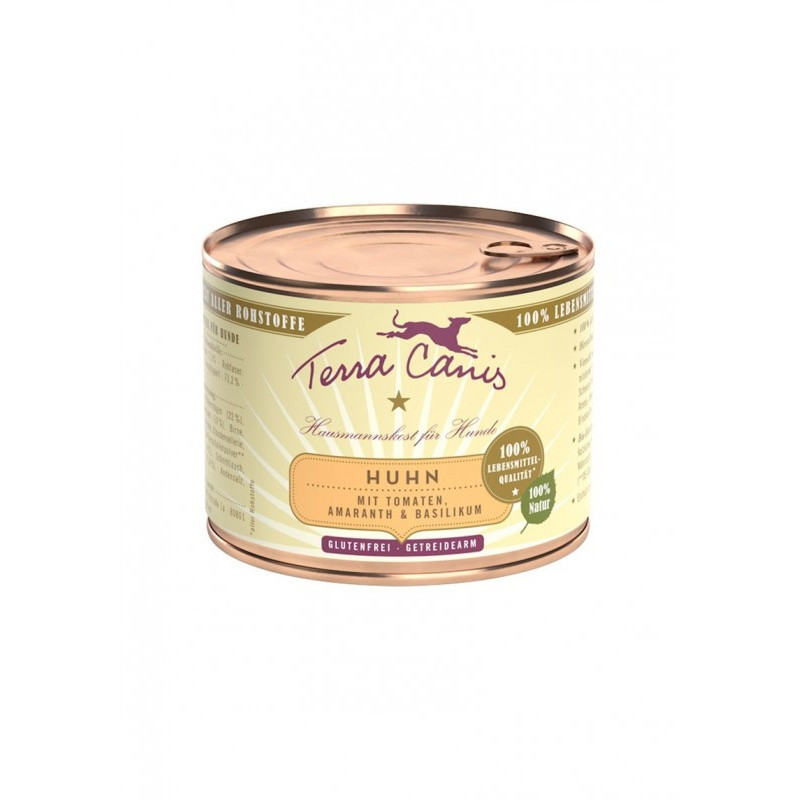 TERRA CANIS Classic Chicken with Amaranth, tomatoes and basil 200 gr.