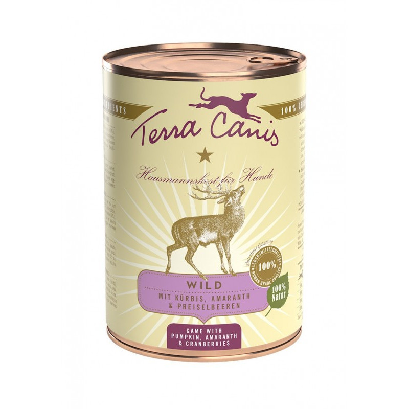 TERRA CANIS Classic Selvaggina con Zucca, amaranto e mirtilli rossi 400 gr.