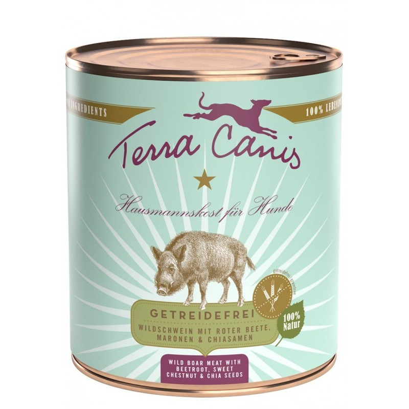 TERRA CANIS Grain Free Wild boar with beetroot, sweet chestnut and chia seeds 400 gr.