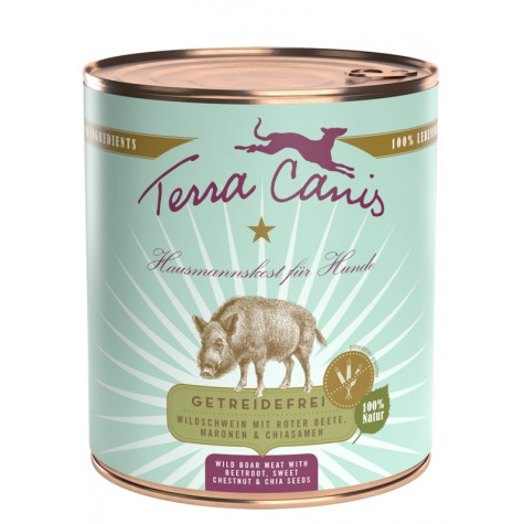 TERRA CANIS Grain Free Cinghiale con barbabietola, castagna dolce e semi di chia 400 gr. - 