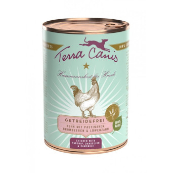 TERRA CANIS Grain Free Pollo con pastinaca, dente di leone e camomilla 400 gr. - 