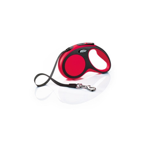 FLEXI New Comfort Red Leash mit 5m Gurtband. Größe S