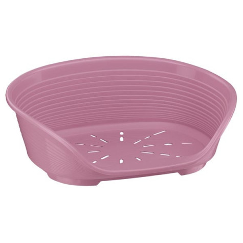 FERPLAST Plastic Dog Bed Siesta Deluxe Pink L 61.5 x W 45 x H 21.5 cm