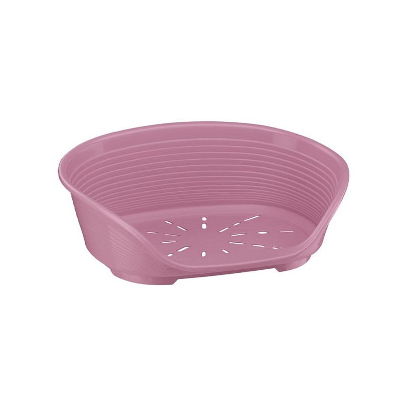 FERPLAST Plastic Bed Siesta Deluxe Pink L 49 x W 36 x H 17,5 cm