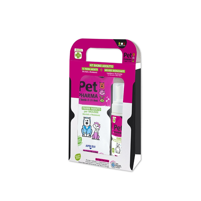 ALSIPHARMA Pet in Pharma Kit Bagno Asciutto per il Manto