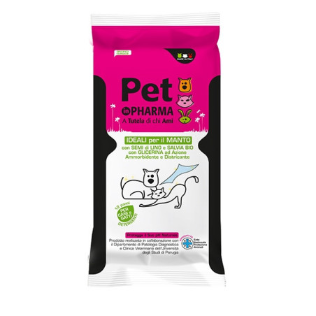 ALSIPHARMA Pet in Pharma Panni Umidificati per Manto - 