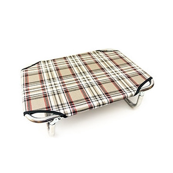 FOSCHI SRL Fixed Bed in Aluminum with Scottish Fabric 75x115 cm.