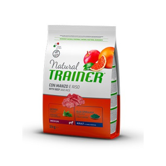 TRAINER Natural Adult Medium with Beef and Rice 12 kg.