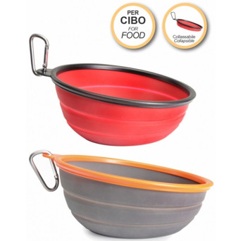 CAMON - Zusammenklappbare schräge Silikonschüssel für Lebensmittel ø 16,5 cm x 470 ml - C037 / 5