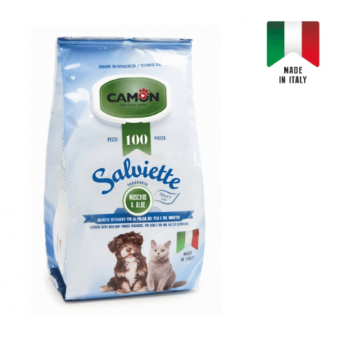 CAMON Wipes with Musk & Aloe Maxi format 100 Pcs.