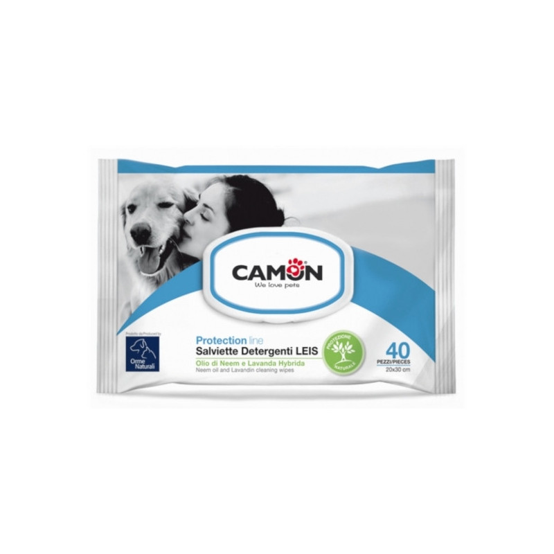 CAMON Salviette Detergenti con Olio di Neem e Lavandula Hybrida