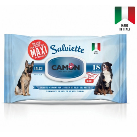 CAMON Maxi Talc Wipes for Large Dogs