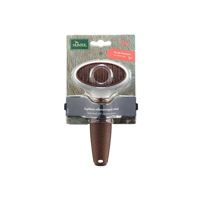 HUNTER Small self-cleaning carder 16 cm.