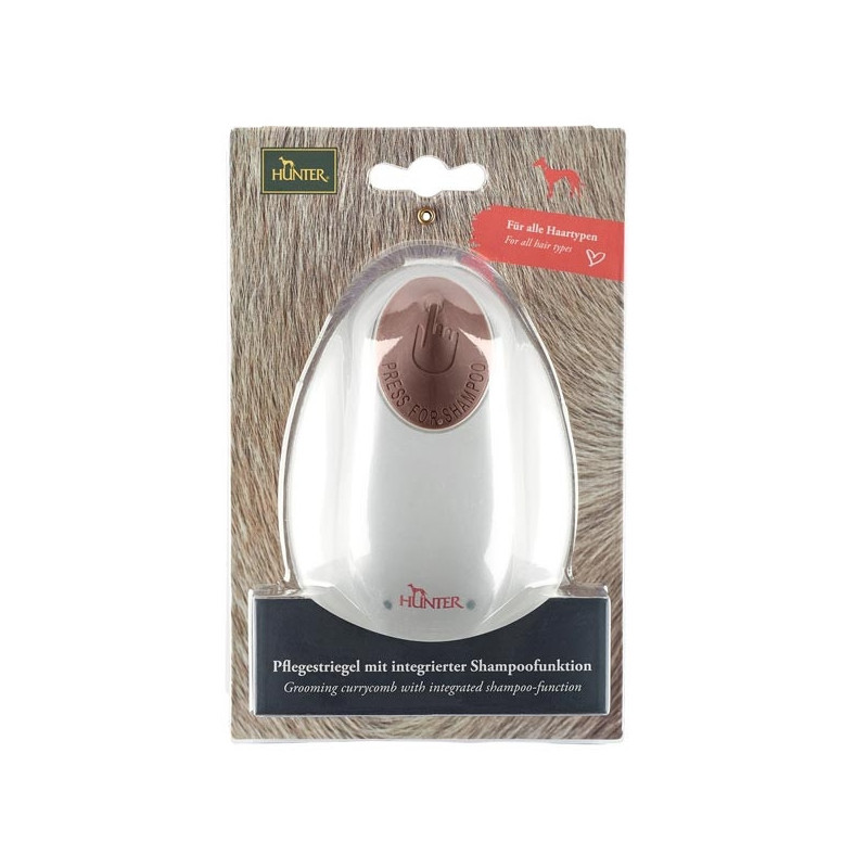 HUNTER Striglia per Toelettatura con Funzione Shampoo 12 cm.