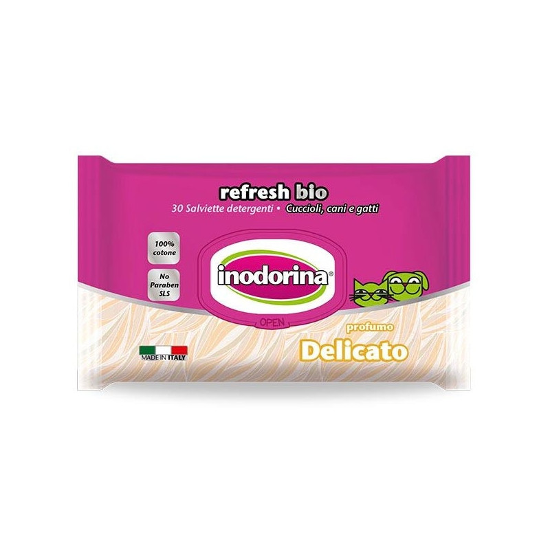 INODORINA Salviette Refresh Bio Profumazione Delicato 30 pz.