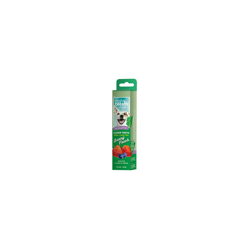 TROPICLEAN Gel Alito Fresco e Denti Puliti Aroma Fragola e Frutti di Bosco 59 ml.