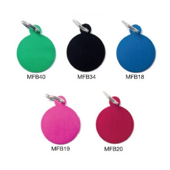 MY FAMILY Medaglietta Basic Cerchio Grande Alluminio Rosso - 