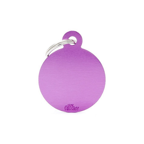 MY FAMILY Medaglietta Basic Cerchio Grande in Alluminio Viola - 