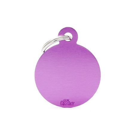 MY FAMILY Medaglietta Basic Cerchio Grande in Alluminio Viola - 
