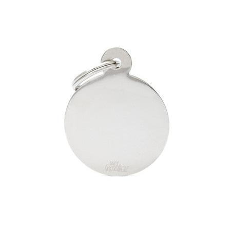 MY FAMILY Medaglietta Basic Cerchio Grande in Ottone Cromato - 