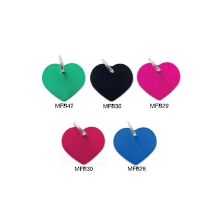 MY FAMILY Medaglietta Basic Cuore Grande Alluminio Nero - 