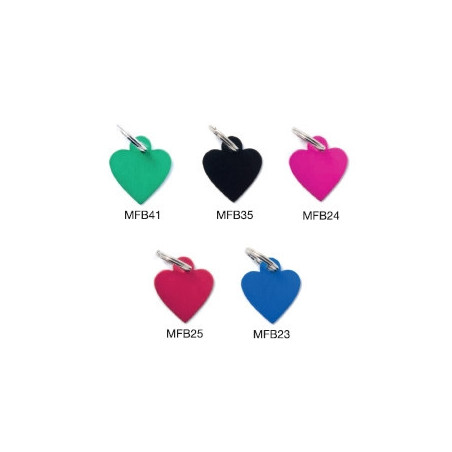 MY FAMILY Medaglietta Basic Cuore Piccolo Alluminio Rosa - 