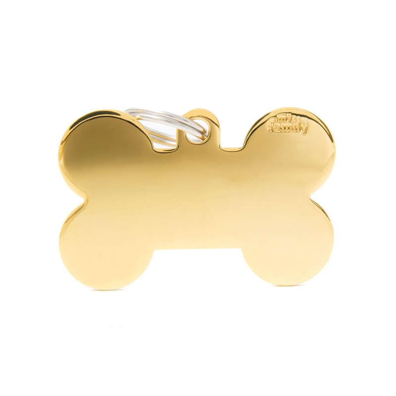 MY FAMILY Basic XL Bone Tag in Golden Brass