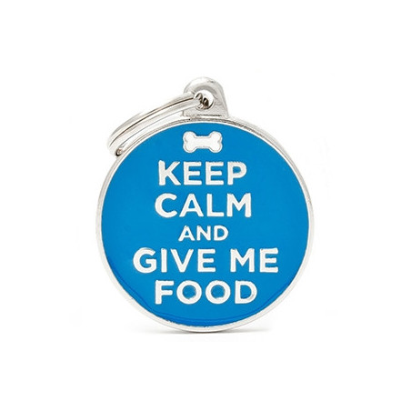 MY FAMILY Medaglietta Charms  Keep Calm and Give Me Food - 