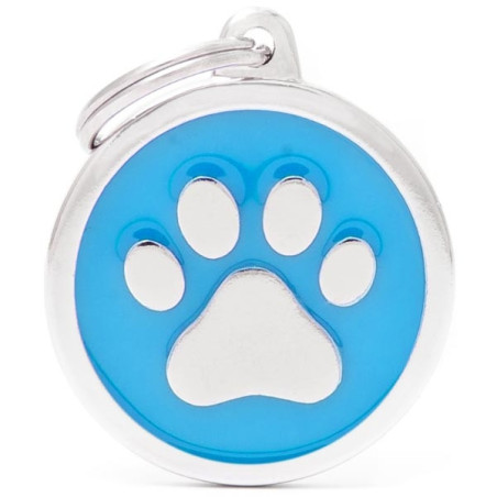 MY FAMILY Medaglietta Classic Cerchio Grande Azzurro Zampa - 