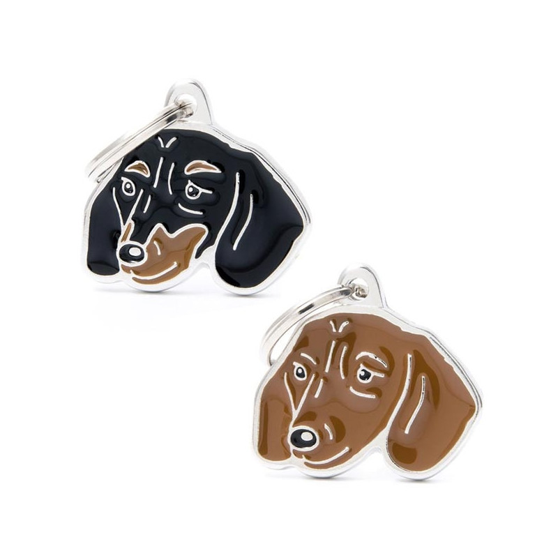 MY FAMILY Black and Tan Dachshund Friends Tag