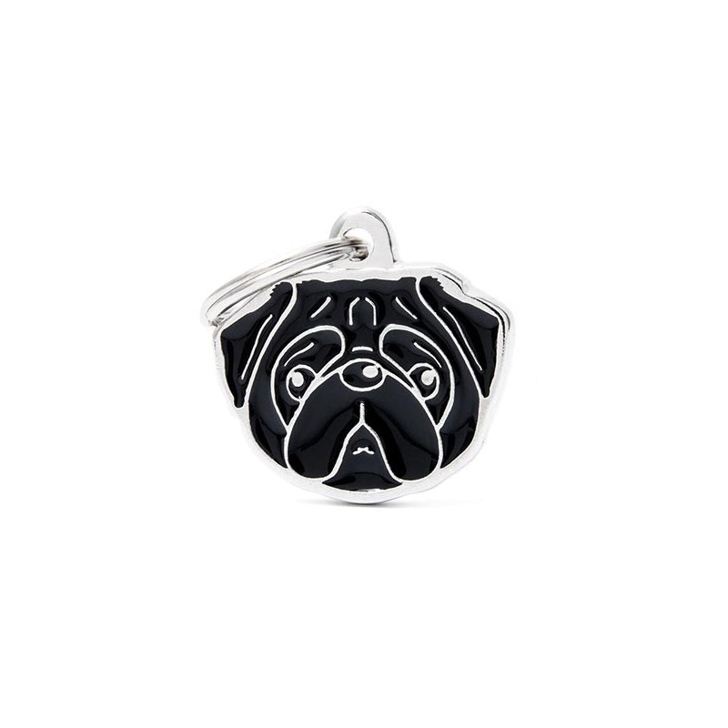 MY FAMILY Black Pug Friends Tag