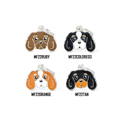 MY FAMILY Medaglietta Friends Cavalier King Black & Tan - MF22TAN - 