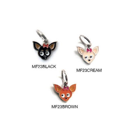 MY FAMILY Brown Friends Chihuahua ID Tag