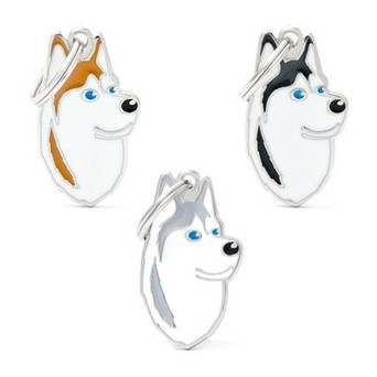 MY FAMILY Medaglietta Friends Husky Bianco e Nero - 