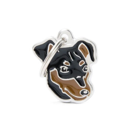 MY FAMILY Medaglietta Friends Pinscher Nero Focato - 