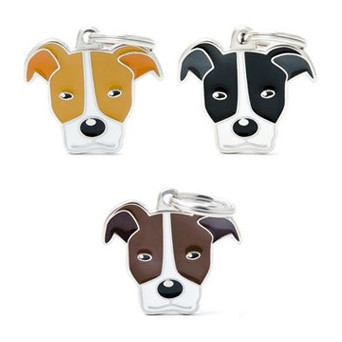 MY FAMILY Medaglietta Friends Pitbull Marrone e Bianco - 