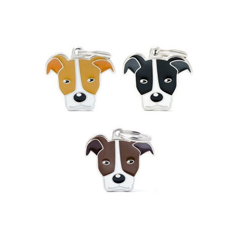 MY FAMILY Medaglietta Friends Pitbull Marrone e Bianco - 