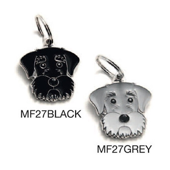 MY FAMILY Gray Friends Schnauzer ID Tag