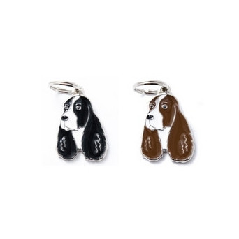 MY FAMILY White and Brown Friends Springer Spaniel ID Tag