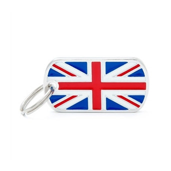 MY FAMILY Small Military ID Tag United Kingdom Flag