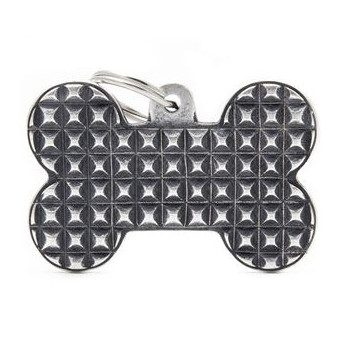 MY FAMILY Medaglietta Osso XL con Borchie - 