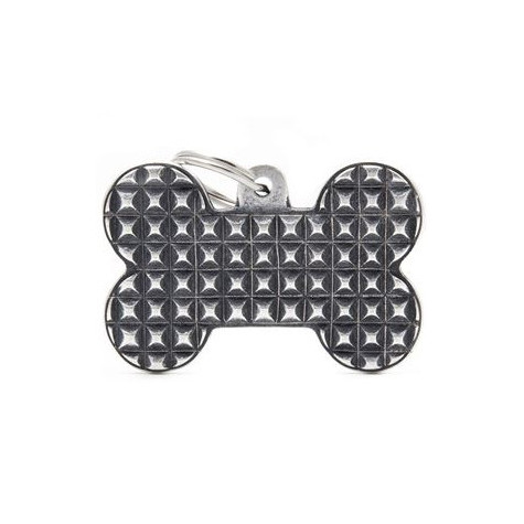 MY FAMILY Medaglietta Osso XL con Borchie - 