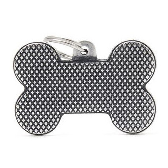 MY FAMILY Medaglietta Osso XL con Rombi - 