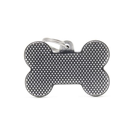 MY FAMILY Medaglietta Osso XL con Rombi - 